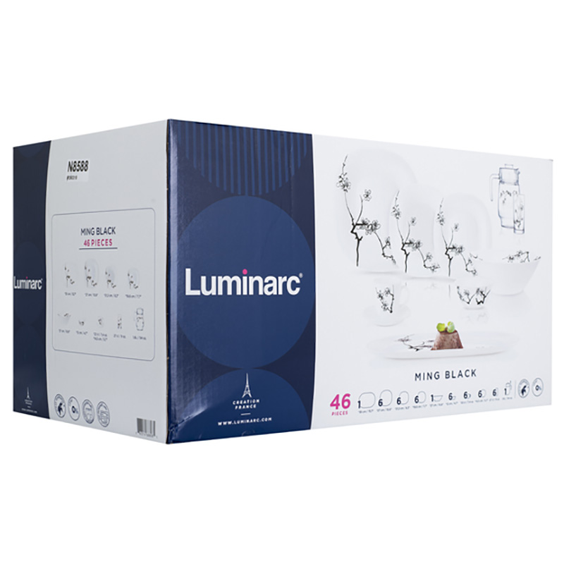 Сервиз Luminarc Carine Ming Black Минг Блэк - 46 предм.